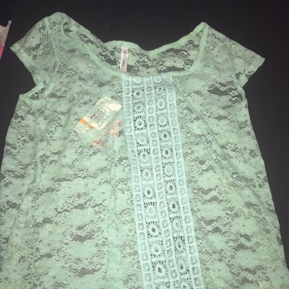 Lace over shirt